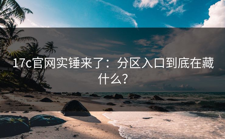 17c官网实锤来了：分区入口到底在藏什么？